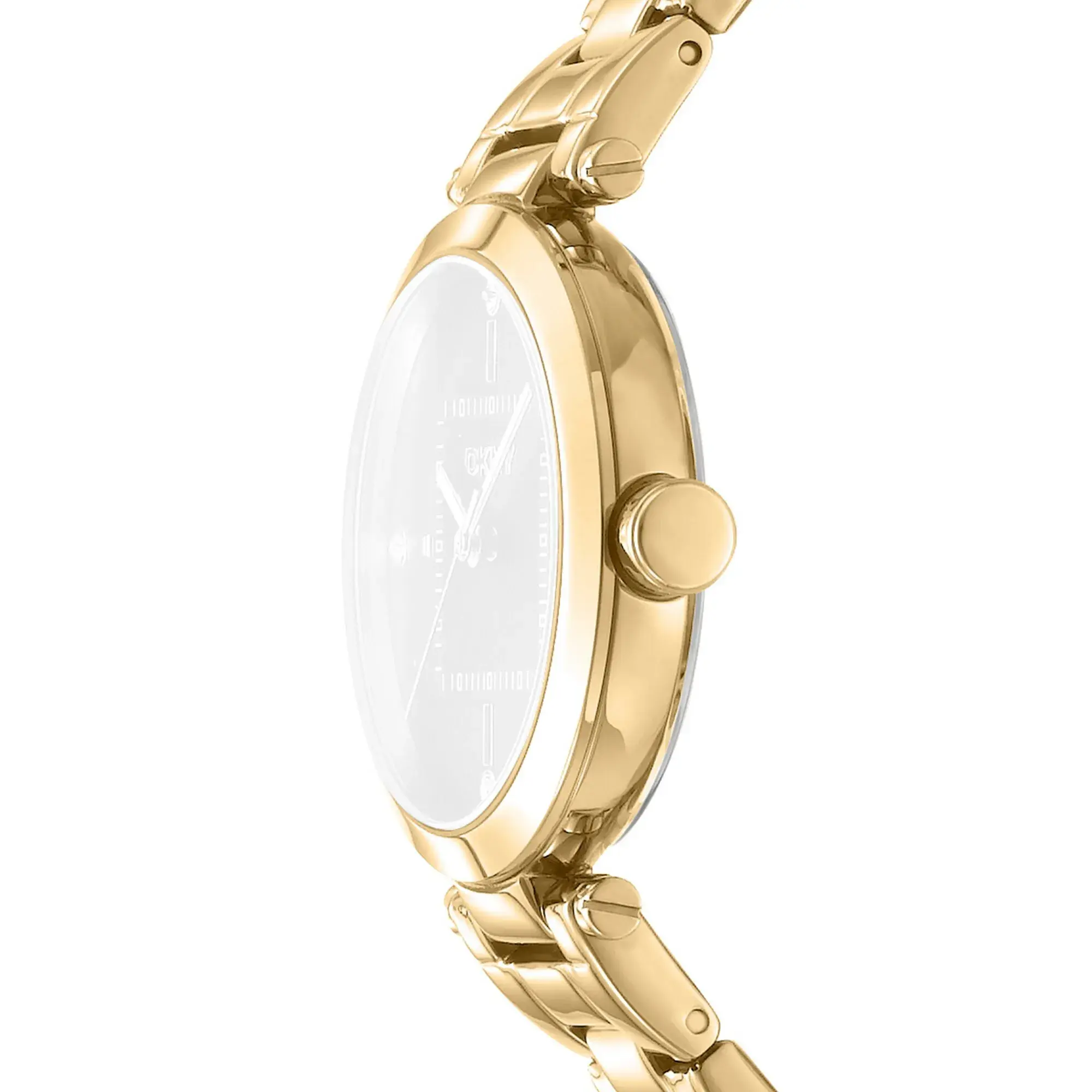 Elegante goldfarbene Damen Quarzuhr