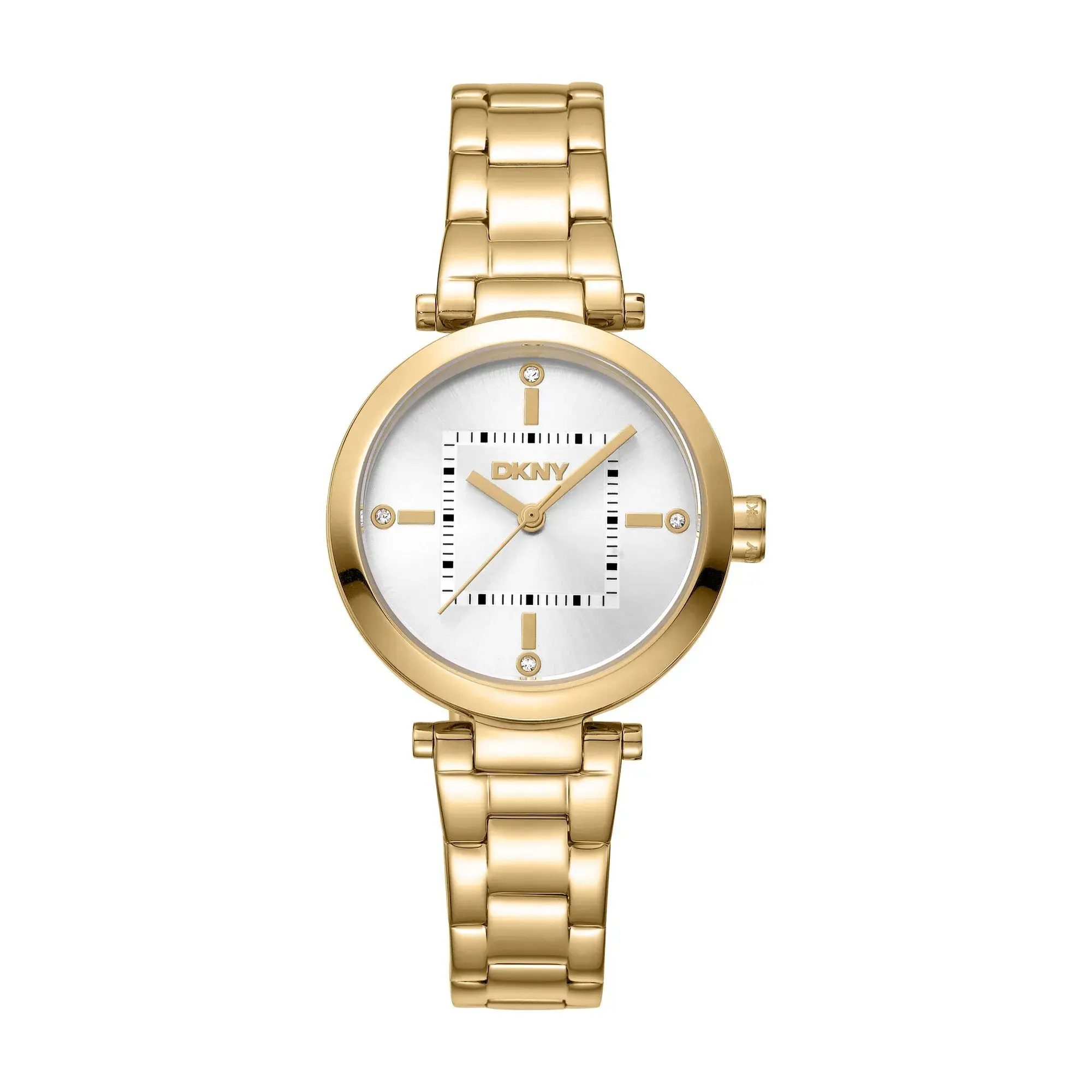 Elegante goldfarbene Damen Quarzuhr