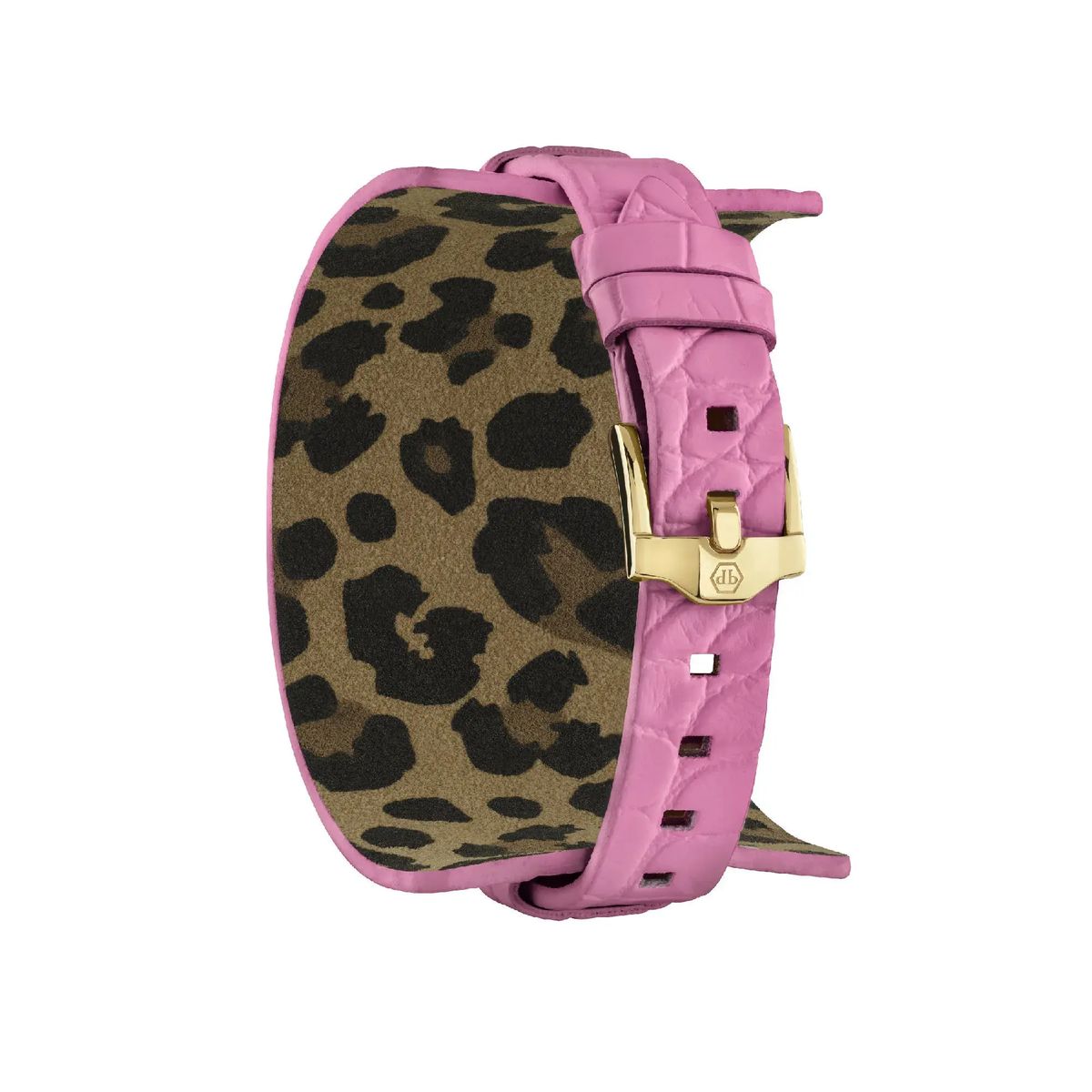 Philipp Plein Rosa Uhr mit Leopardenmuster