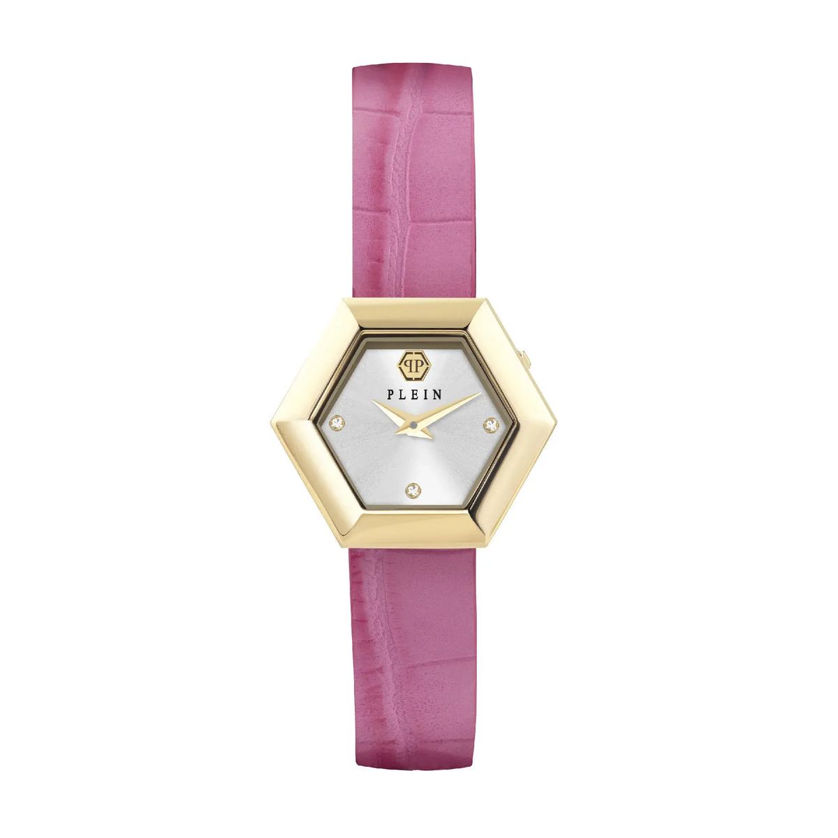 Philipp Plein Rosa Uhr mit Leopardenmuster