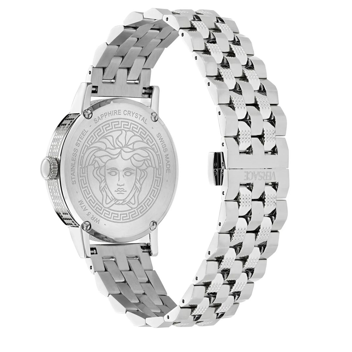 Silberne Versace Albireo Quarz Analoguhr