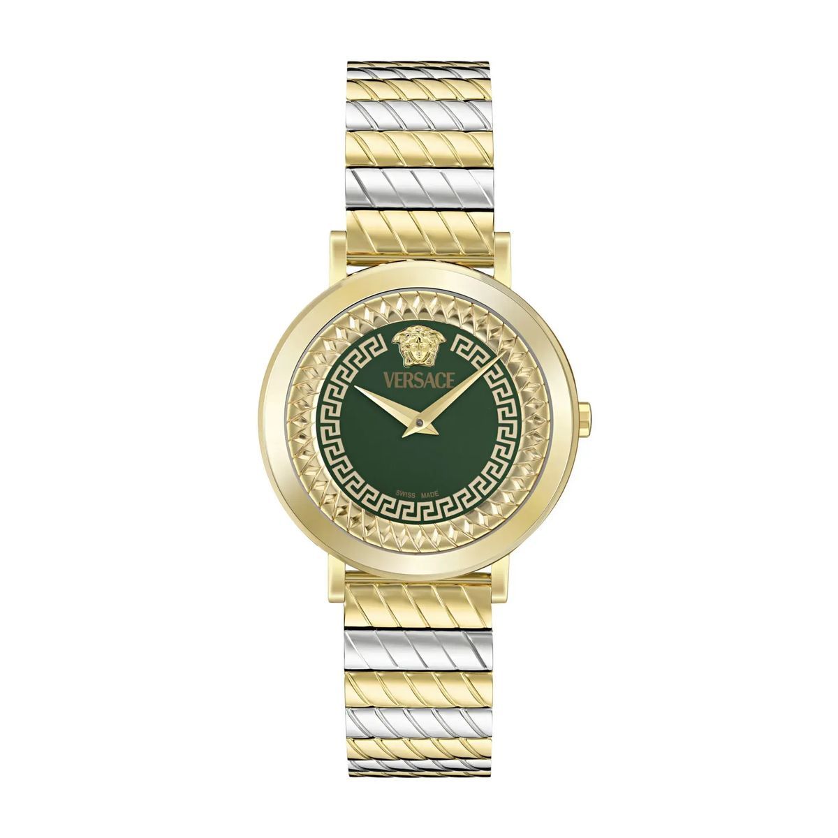 Elegante Zweifarbige Armbanduhr