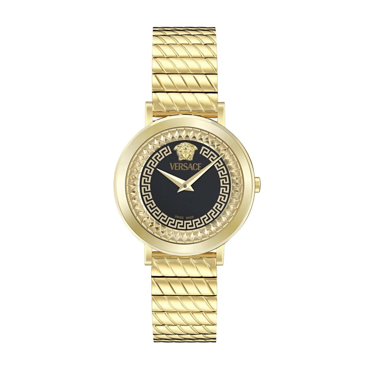Elegante goldfarbene Uhr Swiss Made