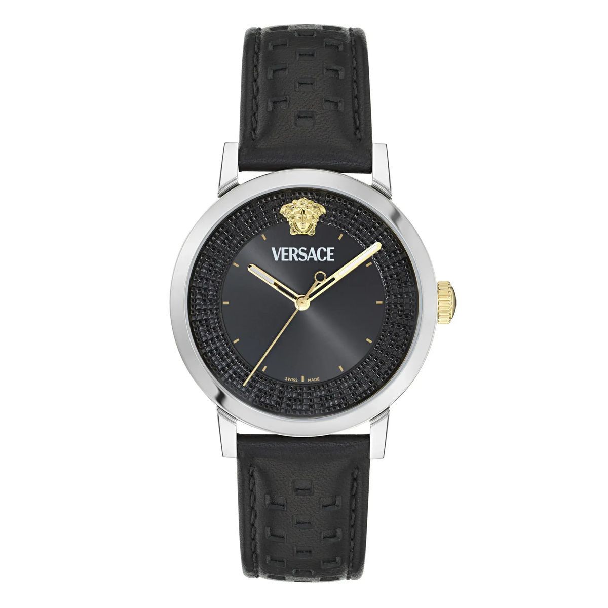Elegante analoge Uhr mit Lederarmband