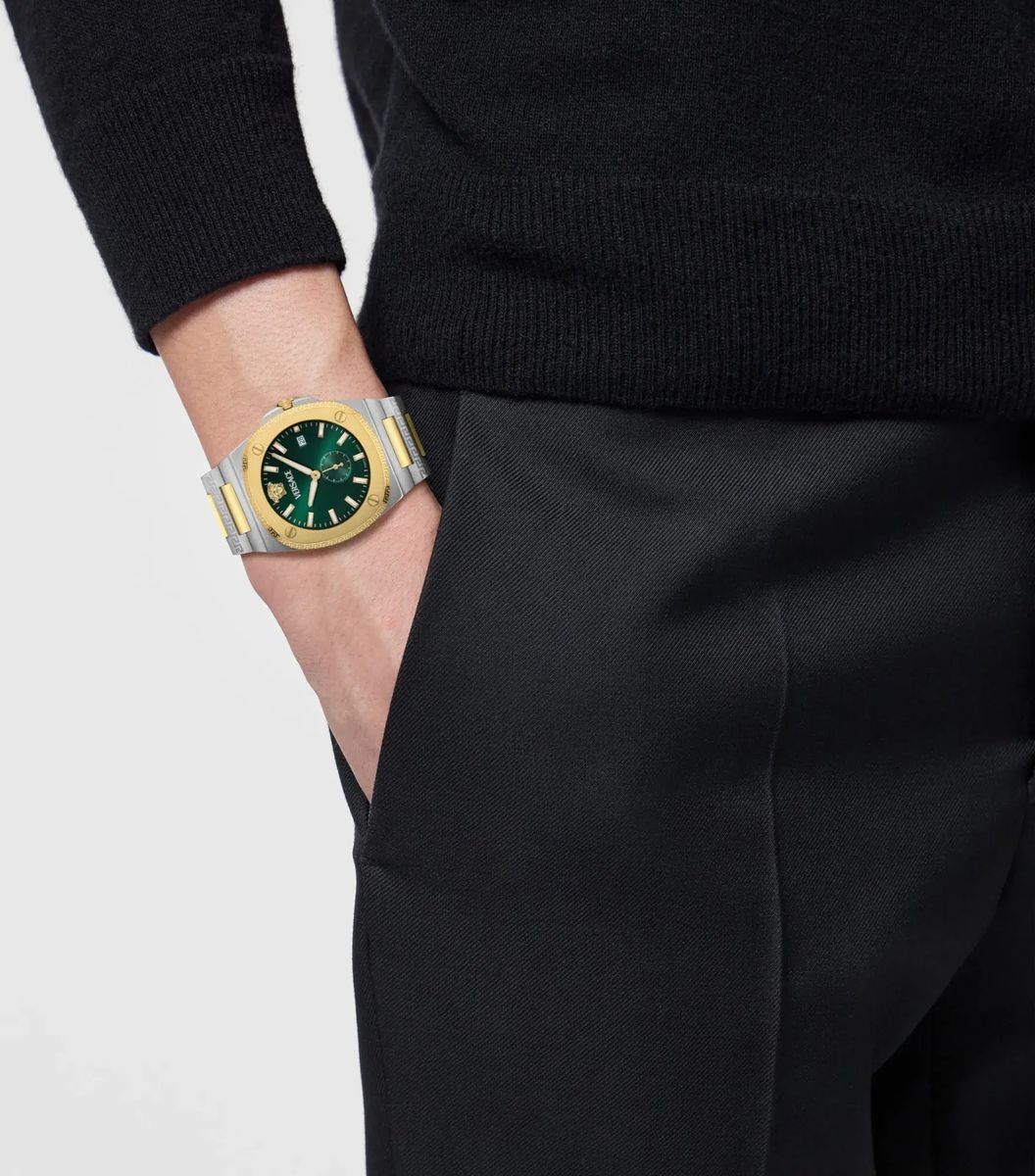 Zweifarbige Schweizer Tolomeo-Armbanduhr