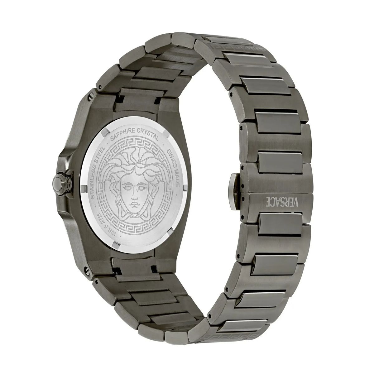 Versace Tolomeo Graues Zifferblatt Uhr