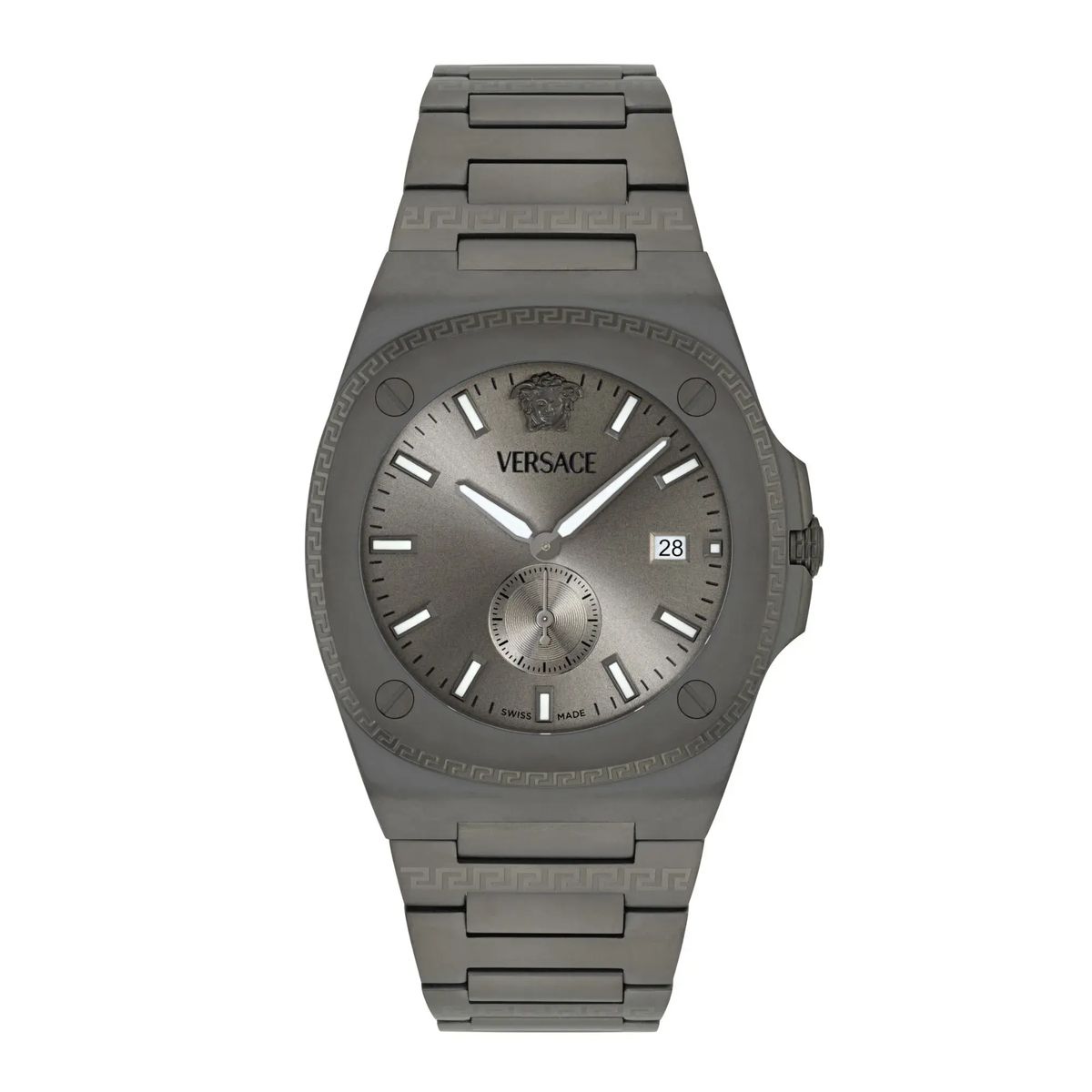 Versace Tolomeo Graues Zifferblatt Uhr
