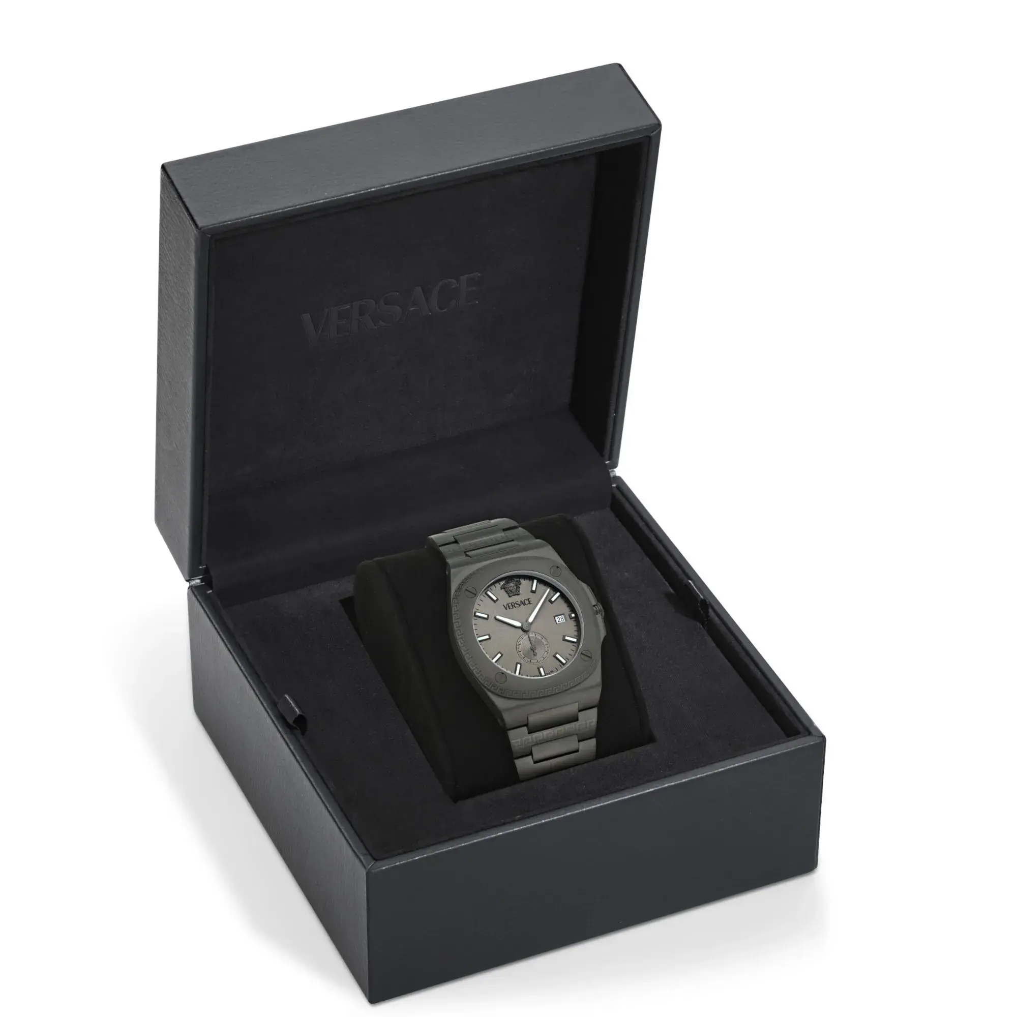 Versace Tolomeo Graues Zifferblatt Uhr