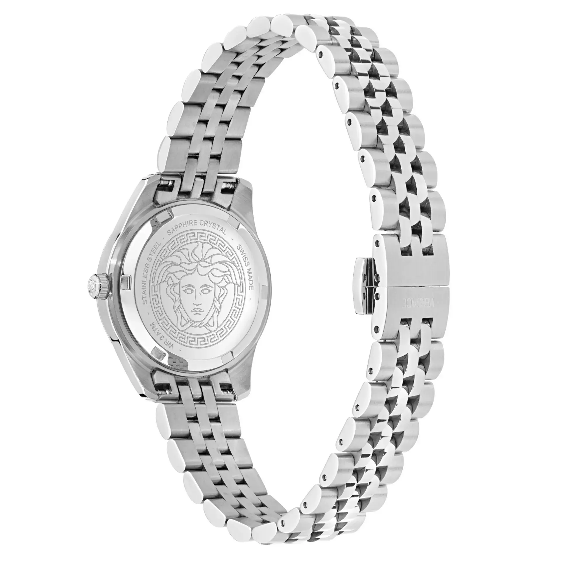 Silberne La Greca Petite Uhr aus Edelstahl