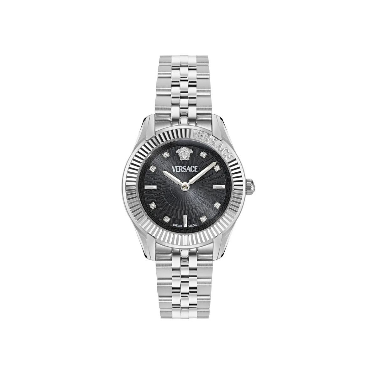 Silberne La Greca Petite Uhr aus Edelstahl
