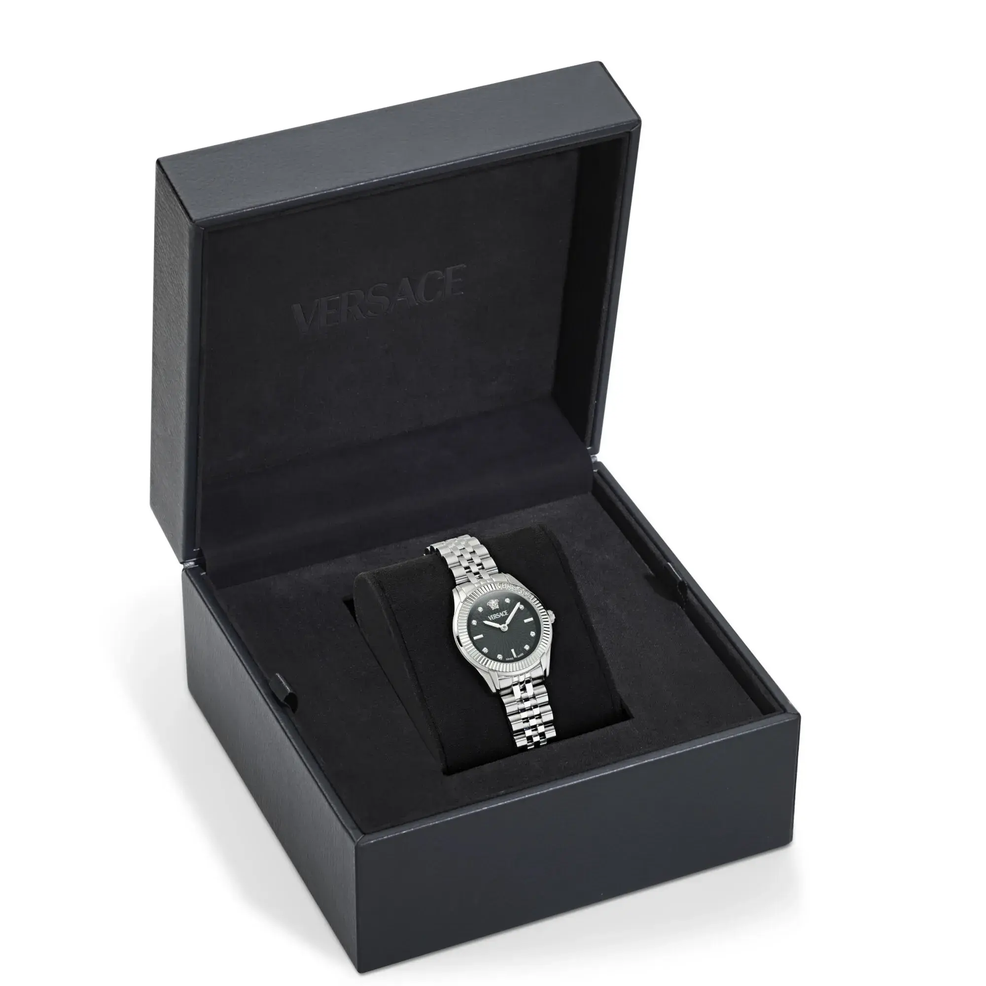 Silberne La Greca Petite Uhr aus Edelstahl