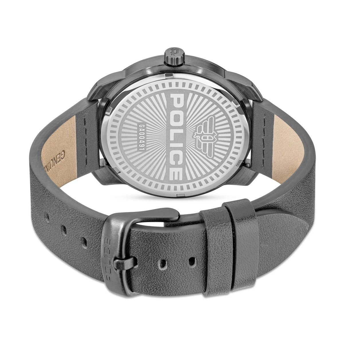 Herren Quarzuhr Protector Graues Leder