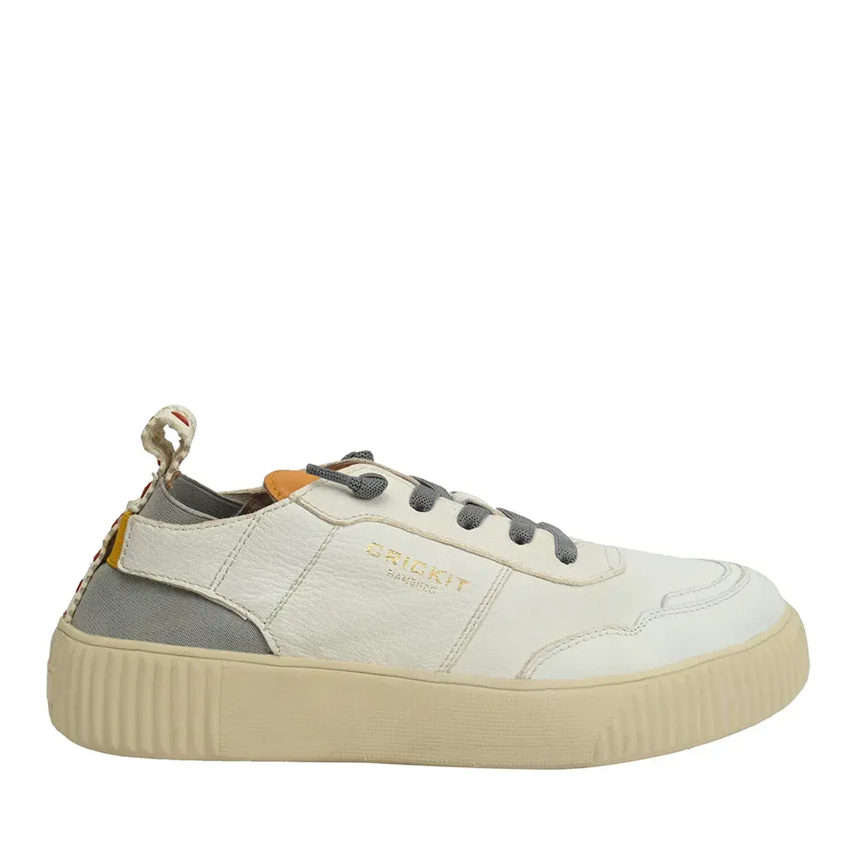 Damen Off-White Leder Low-Top Sneaker