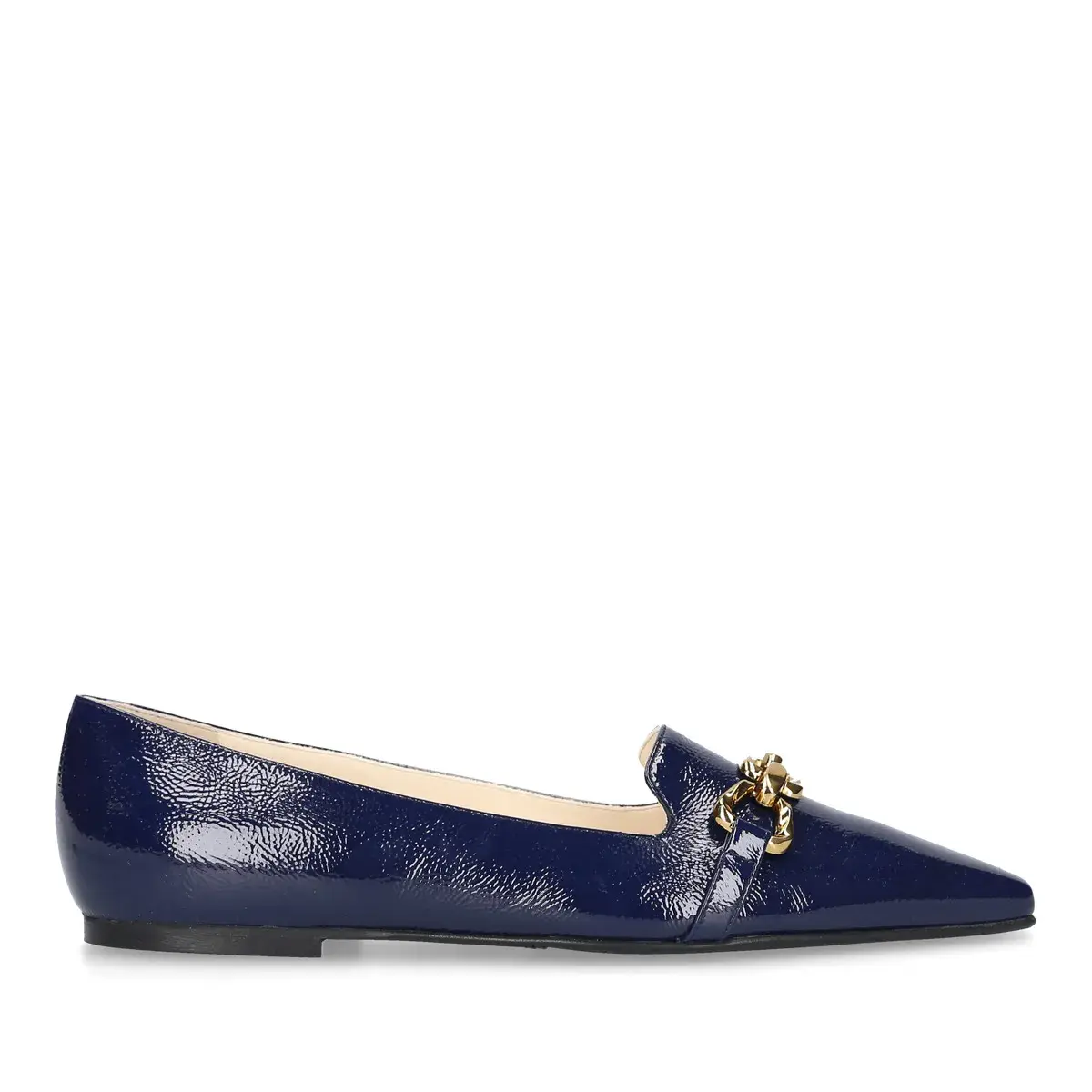 Ballerinas aus Lackleder mit Spitze