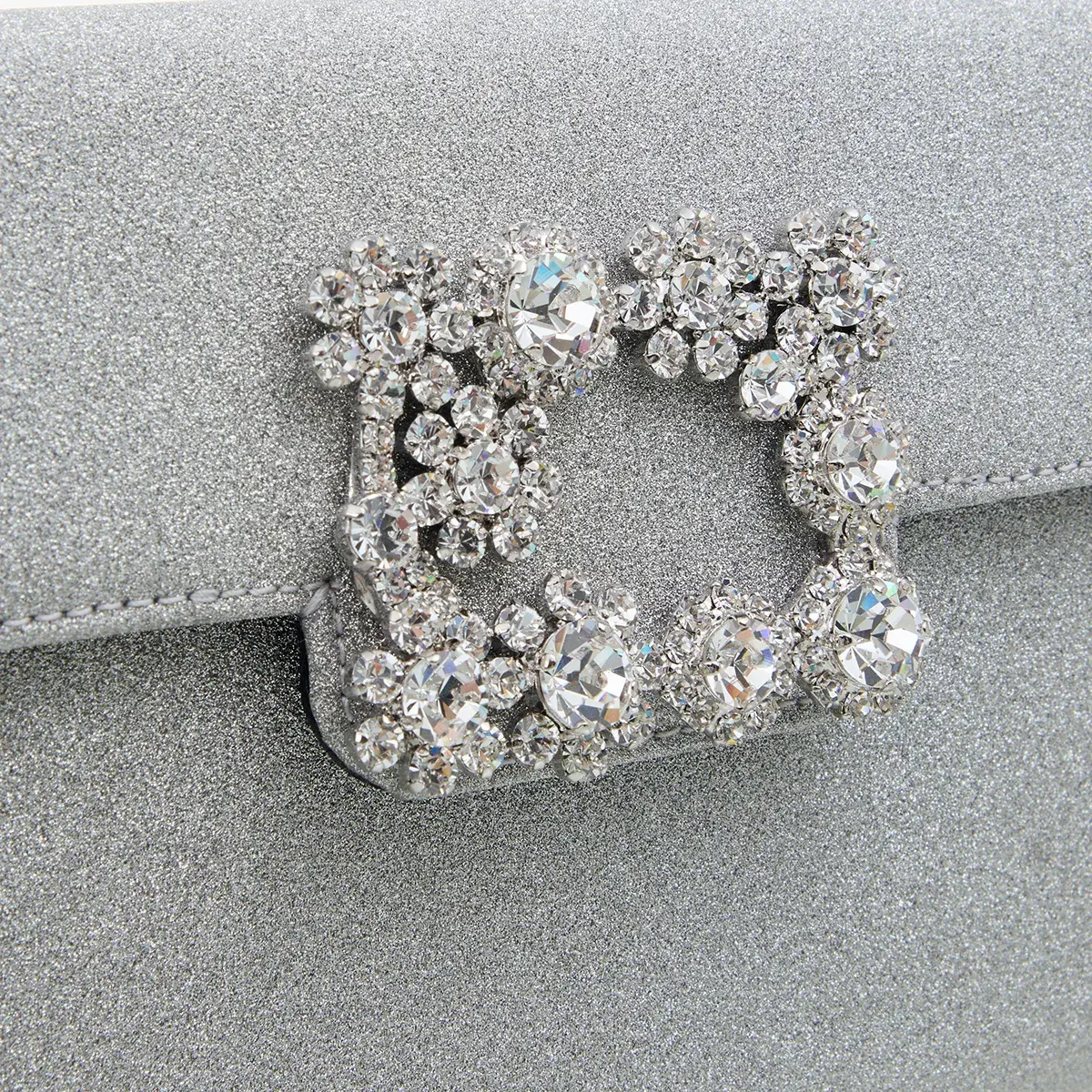 Glitzernde Stoff Abend Clutch mit Schnalle