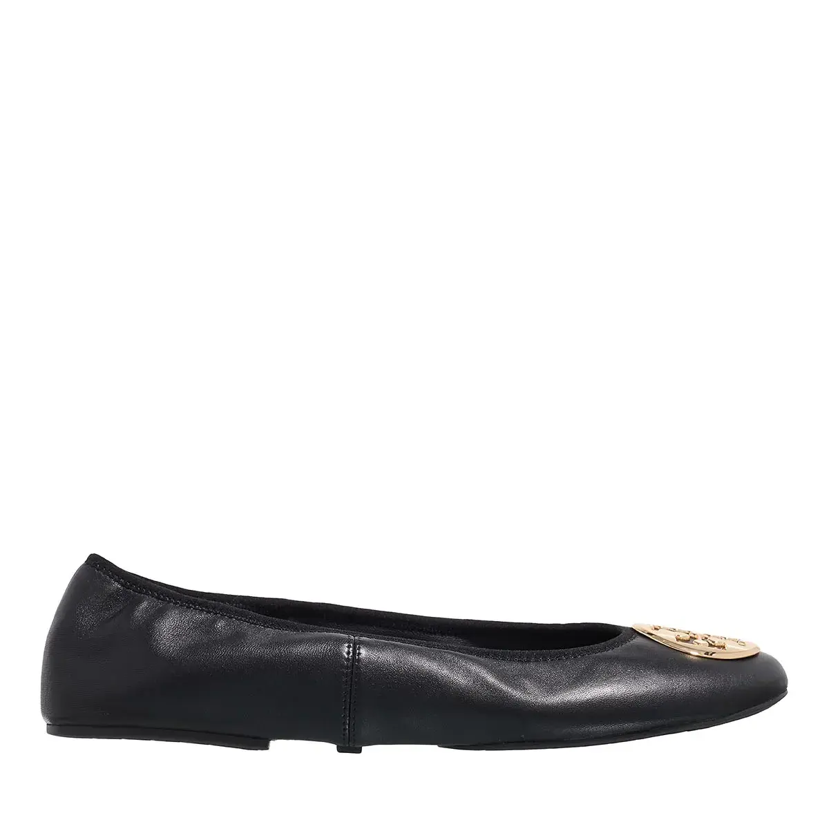 Klassische Ballerinas aus Leder mit Logo