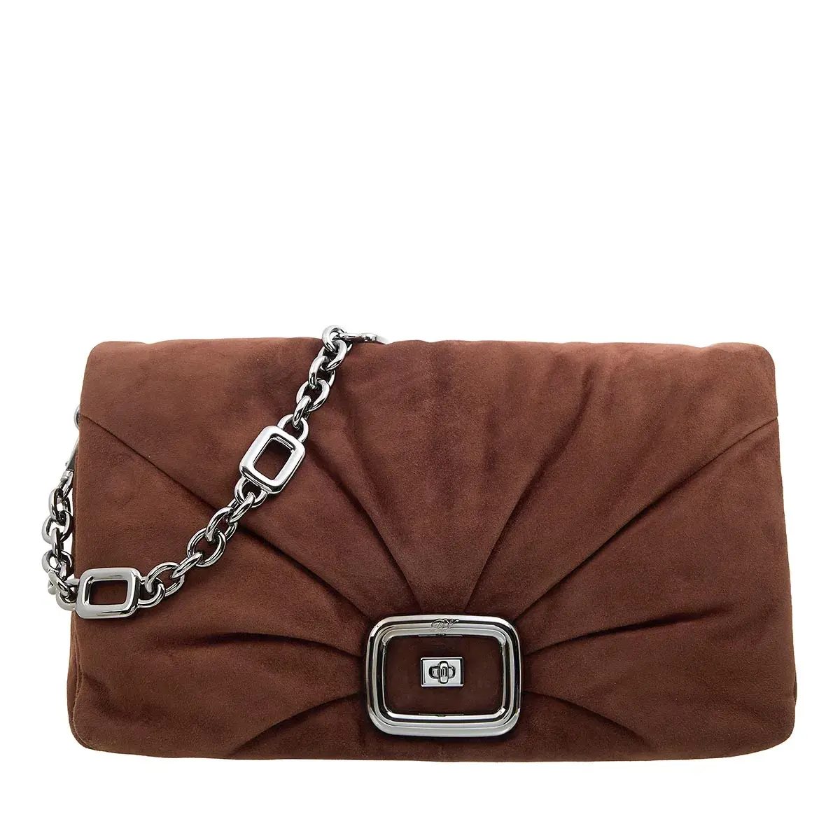 Elegante Plissee-Wildleder Schultertasche