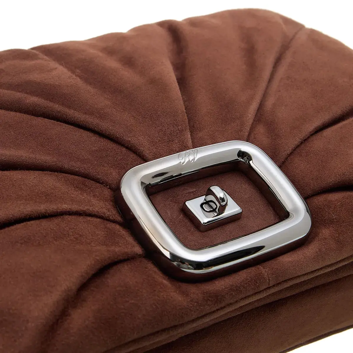 Elegante Plissee-Wildleder Schultertasche