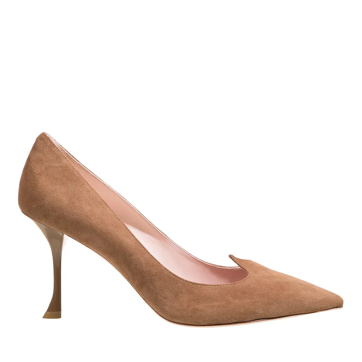 Wildleder-Pumps mit spitzer Spitze