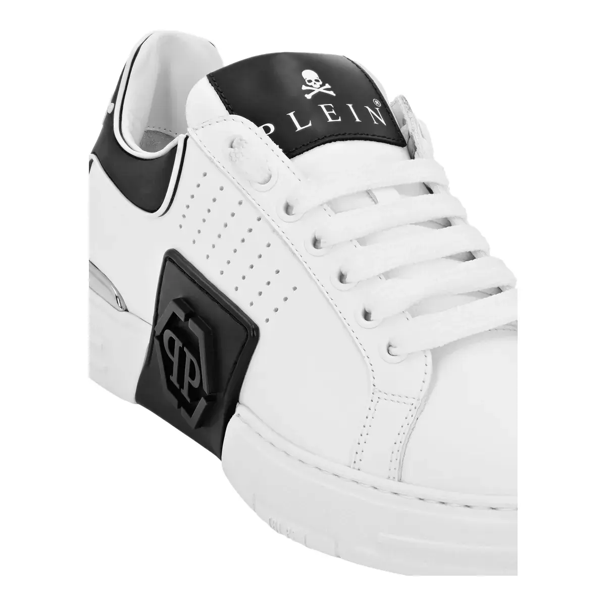 Weisser Leder Low-Top Mode Sneaker
