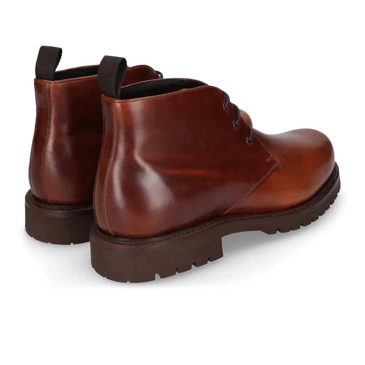 Braune Chukka Boots aus Leder mit Profilsohle