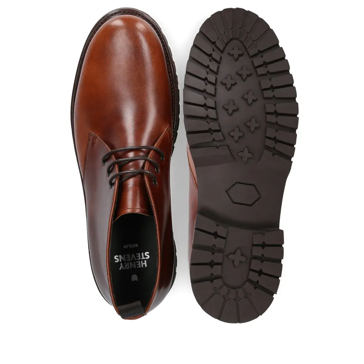 Braune Chukka Boots aus Leder mit Profilsohle