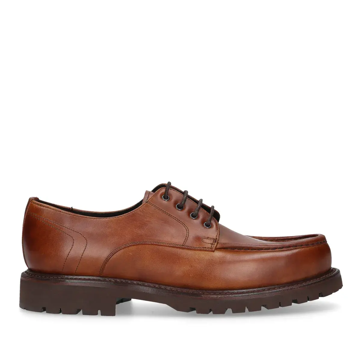 Klassische braune Derby Schuhe aus Leder