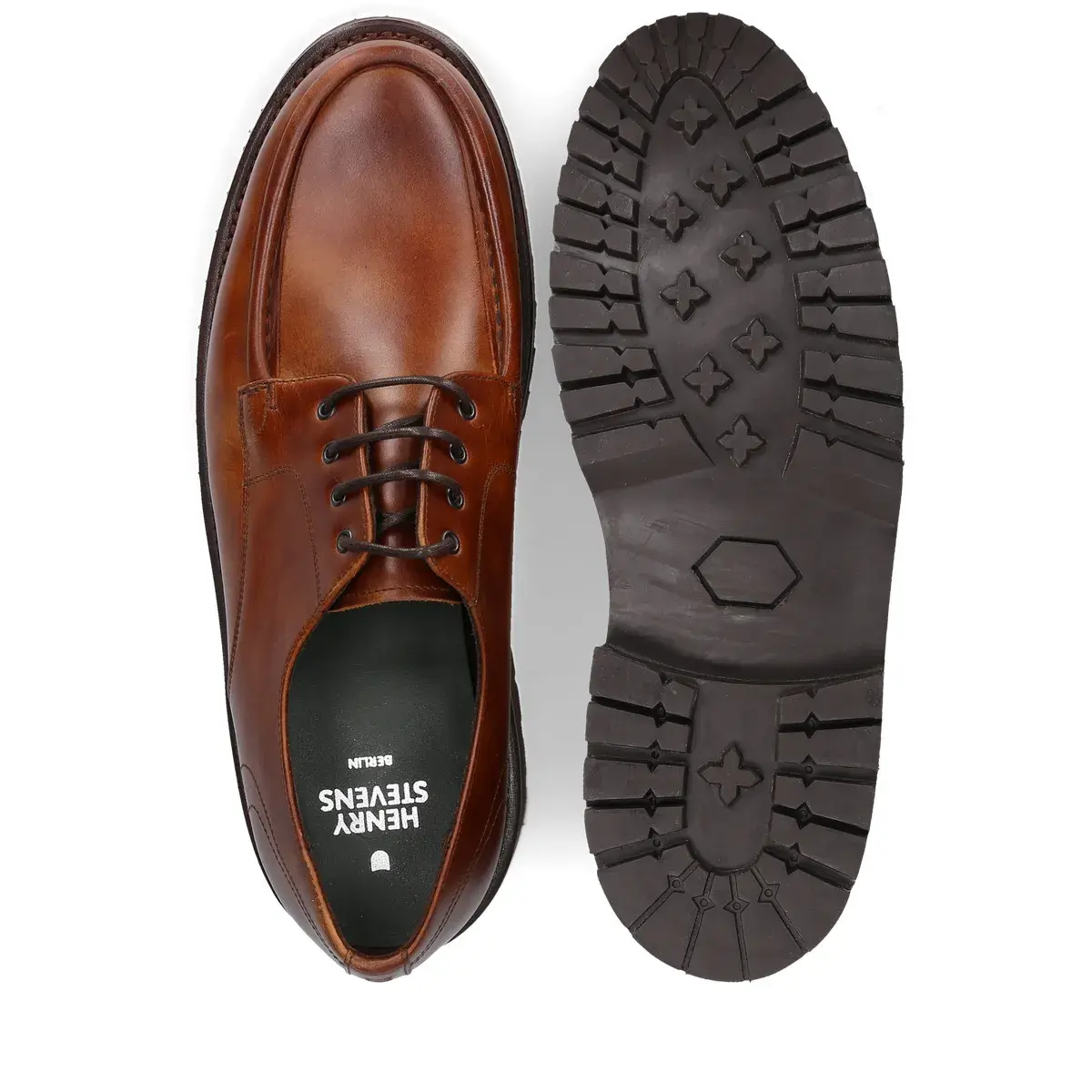 Klassische braune Derby Schuhe aus Leder