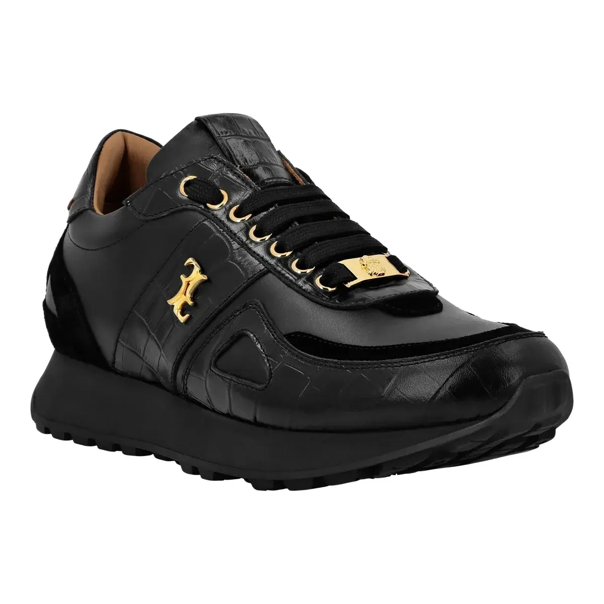 Leder-Sneaker mit niedrigem Schaft