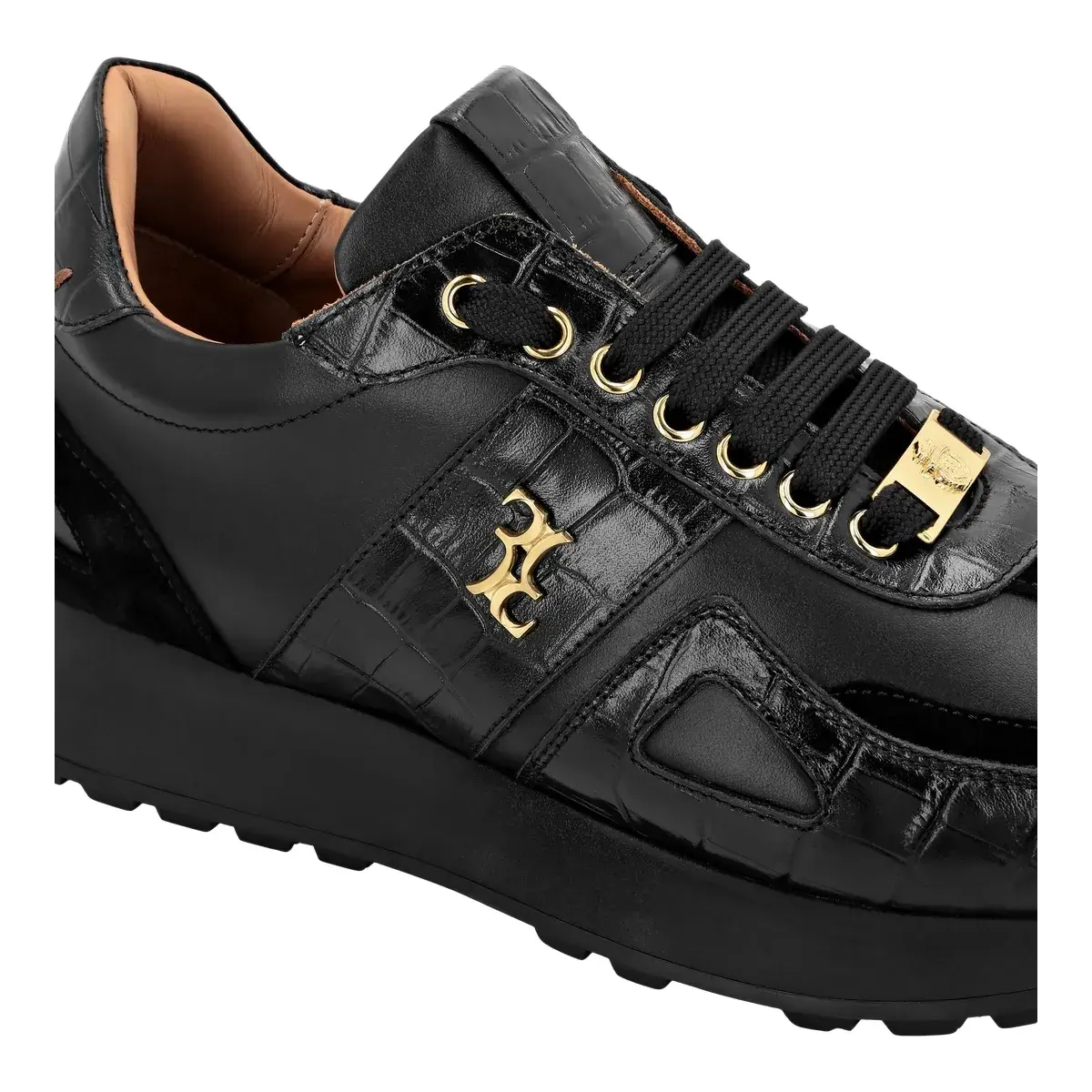 Leder-Sneaker mit niedrigem Schaft