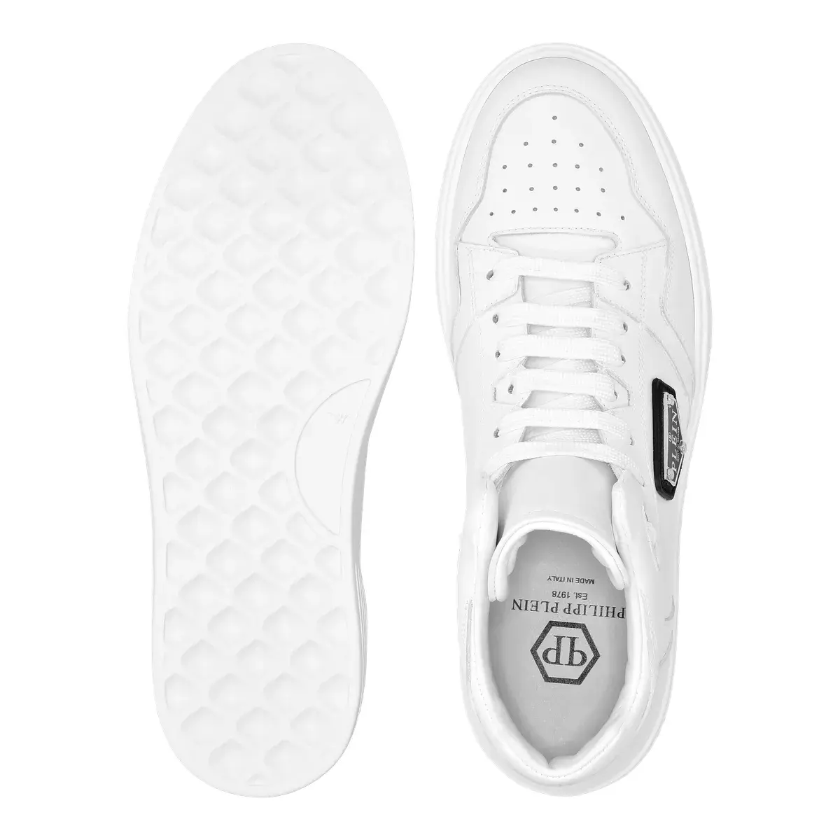 Moderne Leder Mid-Top Sneaker