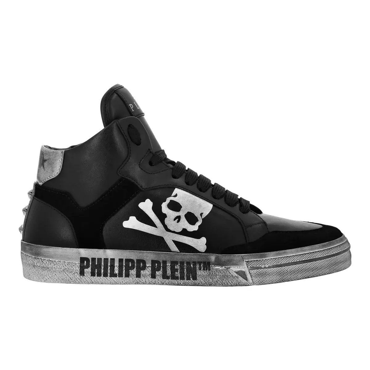 Auffällige High-Top-Skull-Sneakers