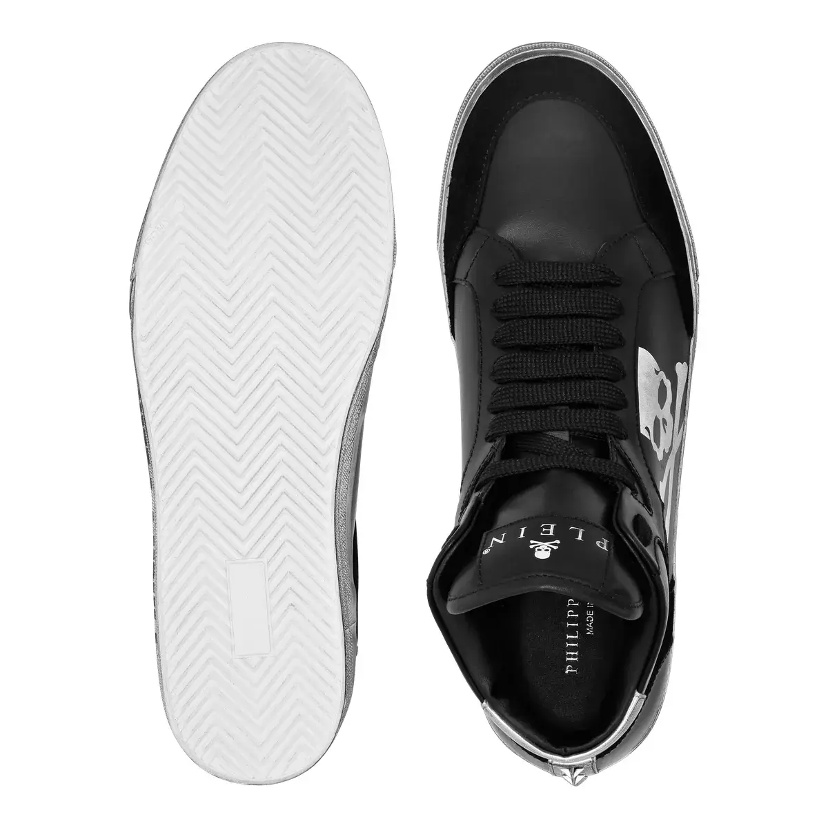 Auffällige High-Top-Skull-Sneakers