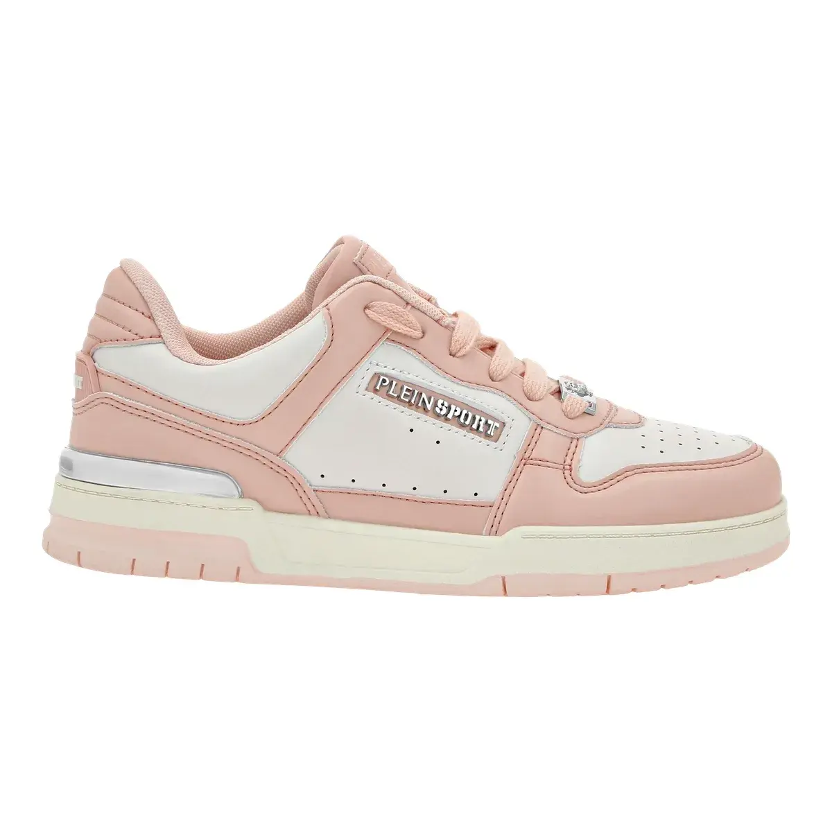 Rosa-weiße Low-Top-Sneakers