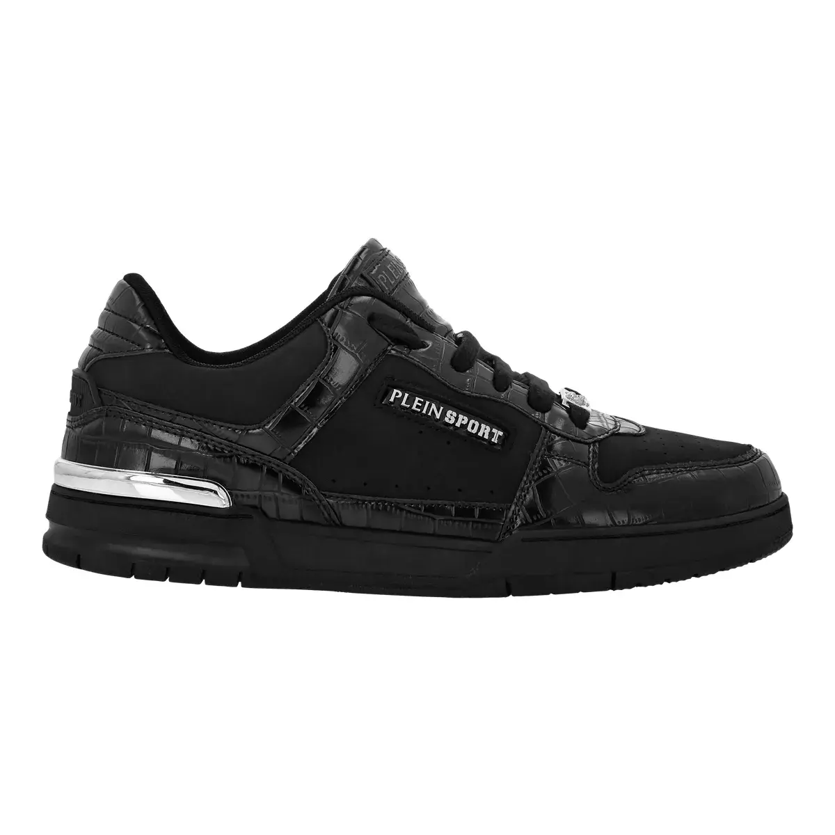 Plein Sport Lo-Top-Sneaker mit Kroko-Effekt