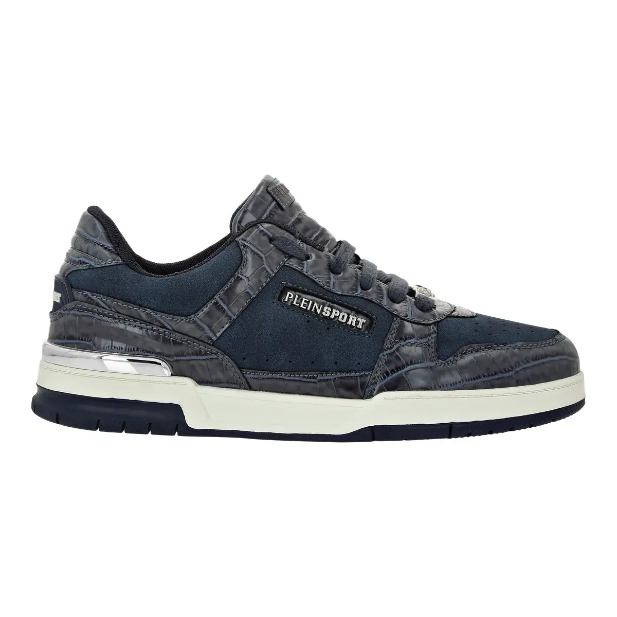 Modische Low-Top-Sneakers mit Reptilienprägung