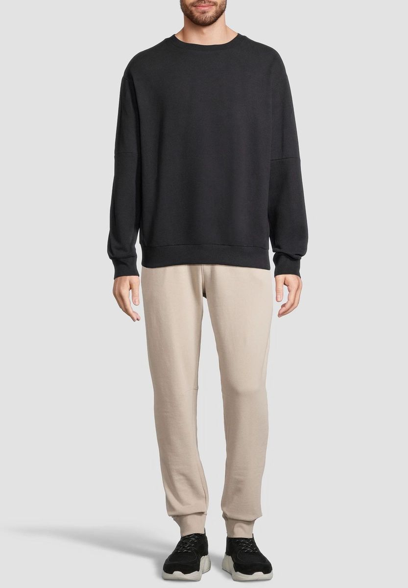 Locker geschnittenes Rundhals-Sweatshirt