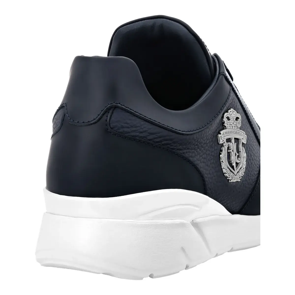 Elegante marineblaue Leder-Sneakers