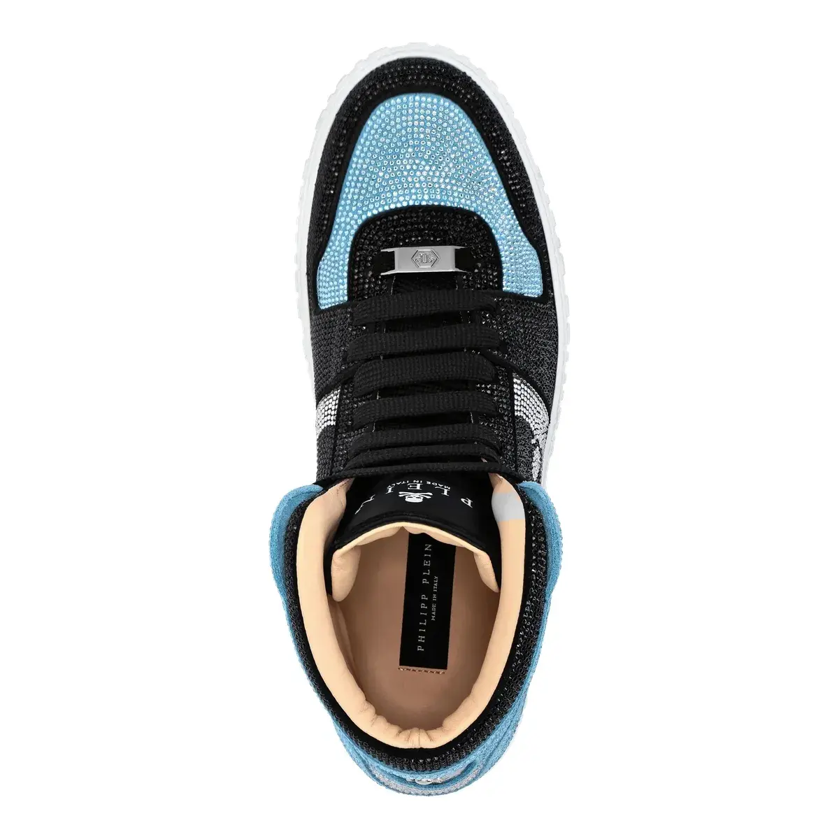 Strassverzierte High-Top-Sneakers