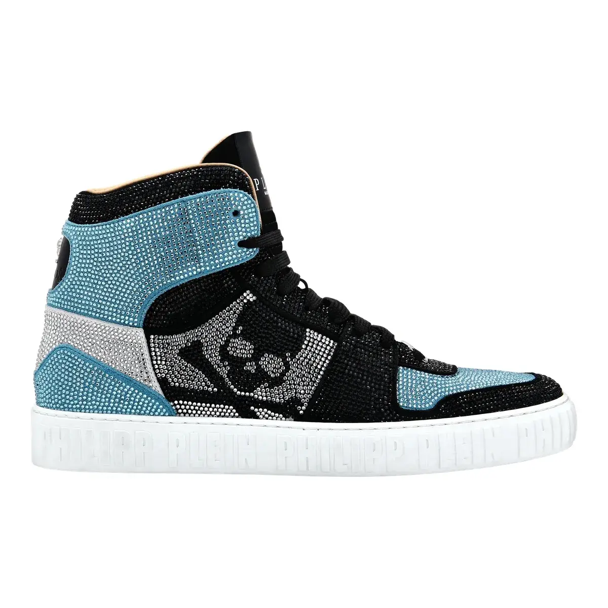 Strassverzierte High-Top-Sneakers