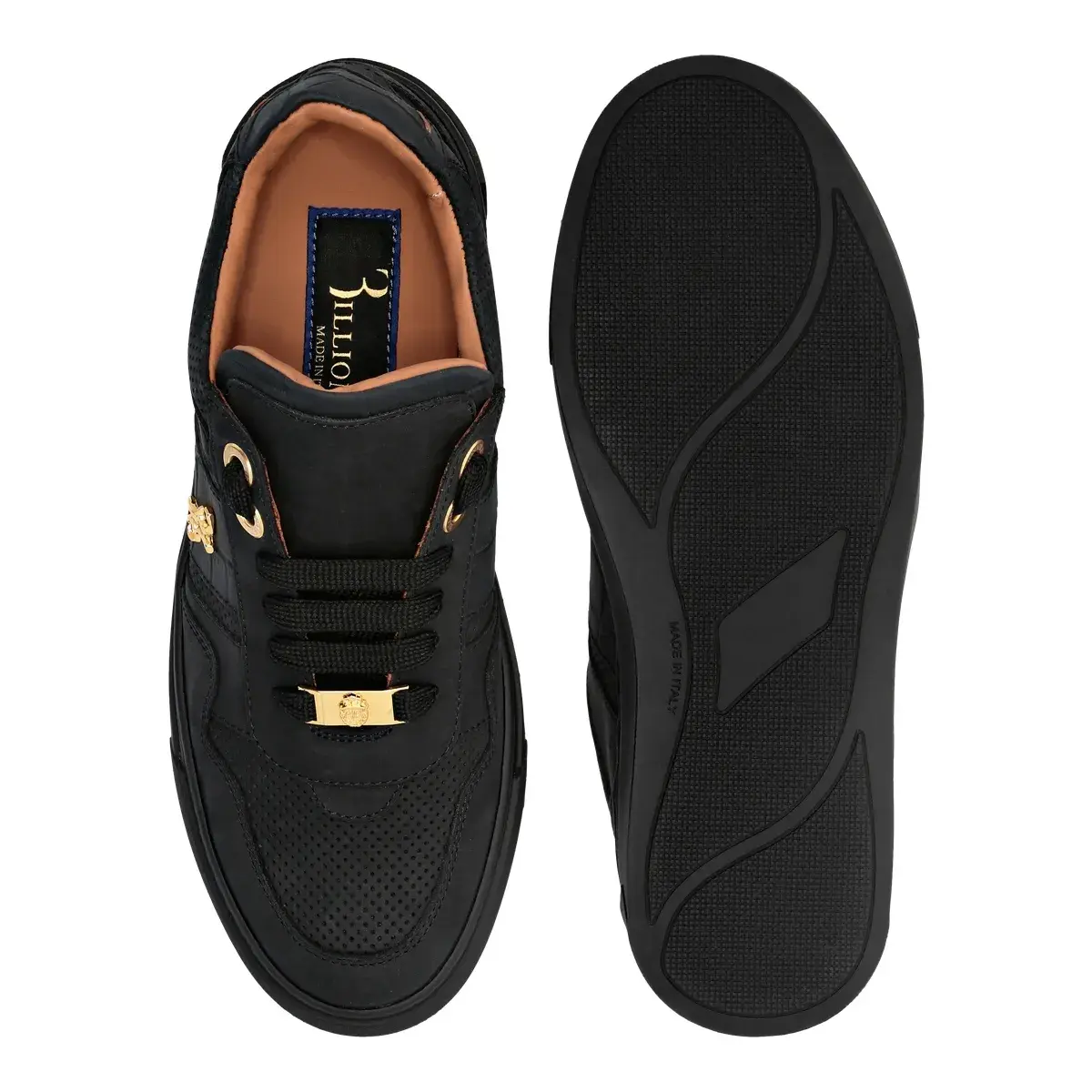 Lo-Top-Sneakers mit Krokoprägung