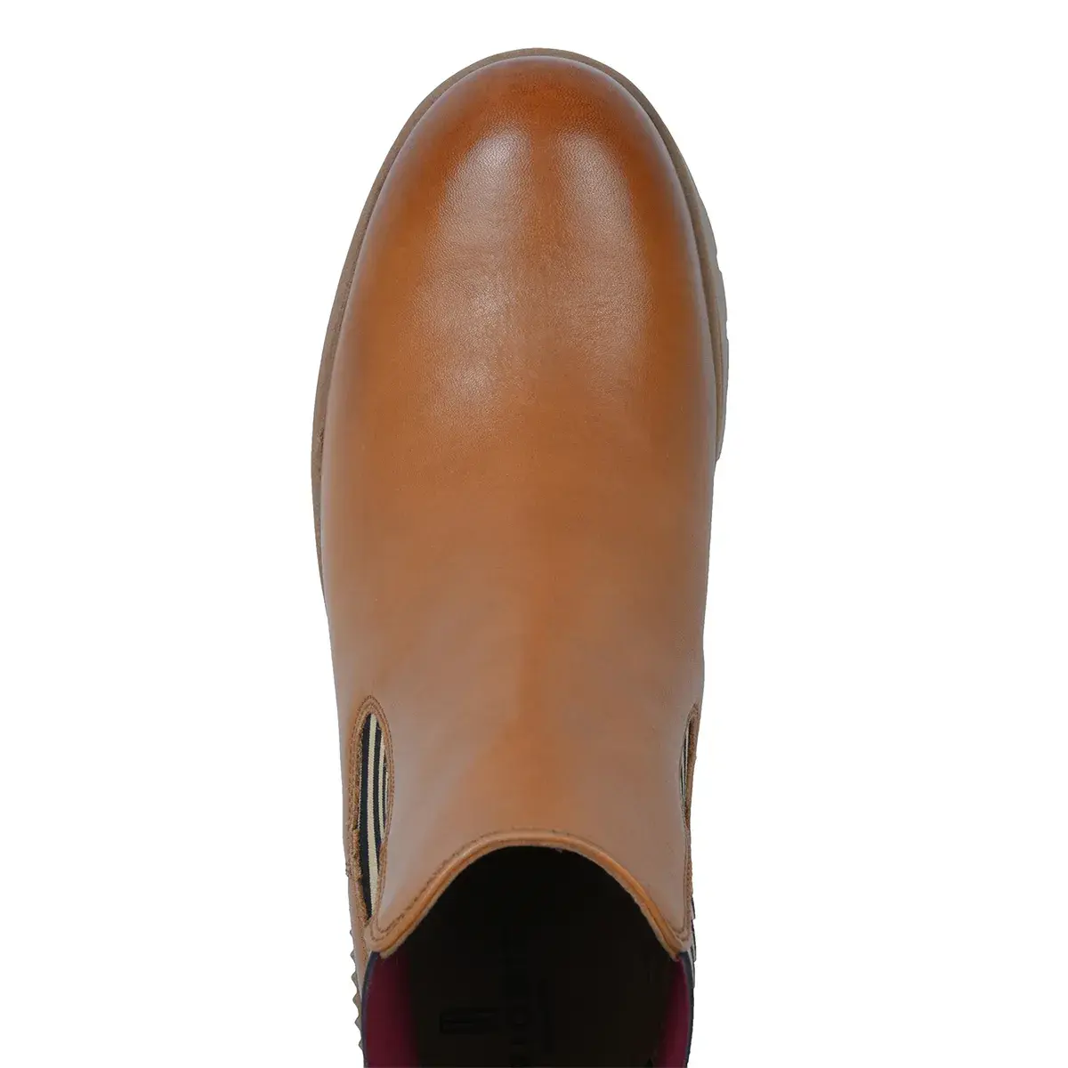Leder-Chelsea-Boots mit Streifendetail