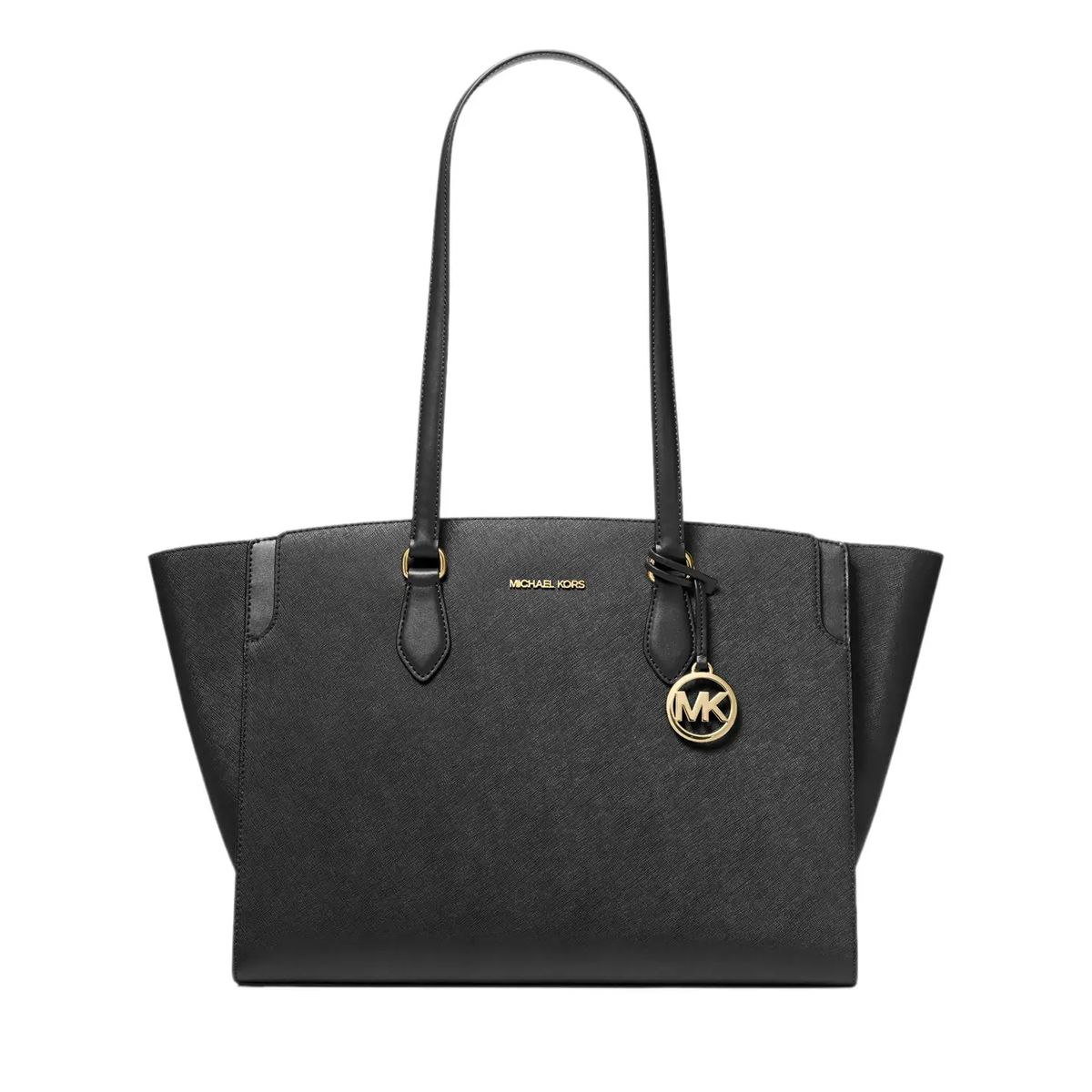 Elegante strukturierte Leder-Tragetasche