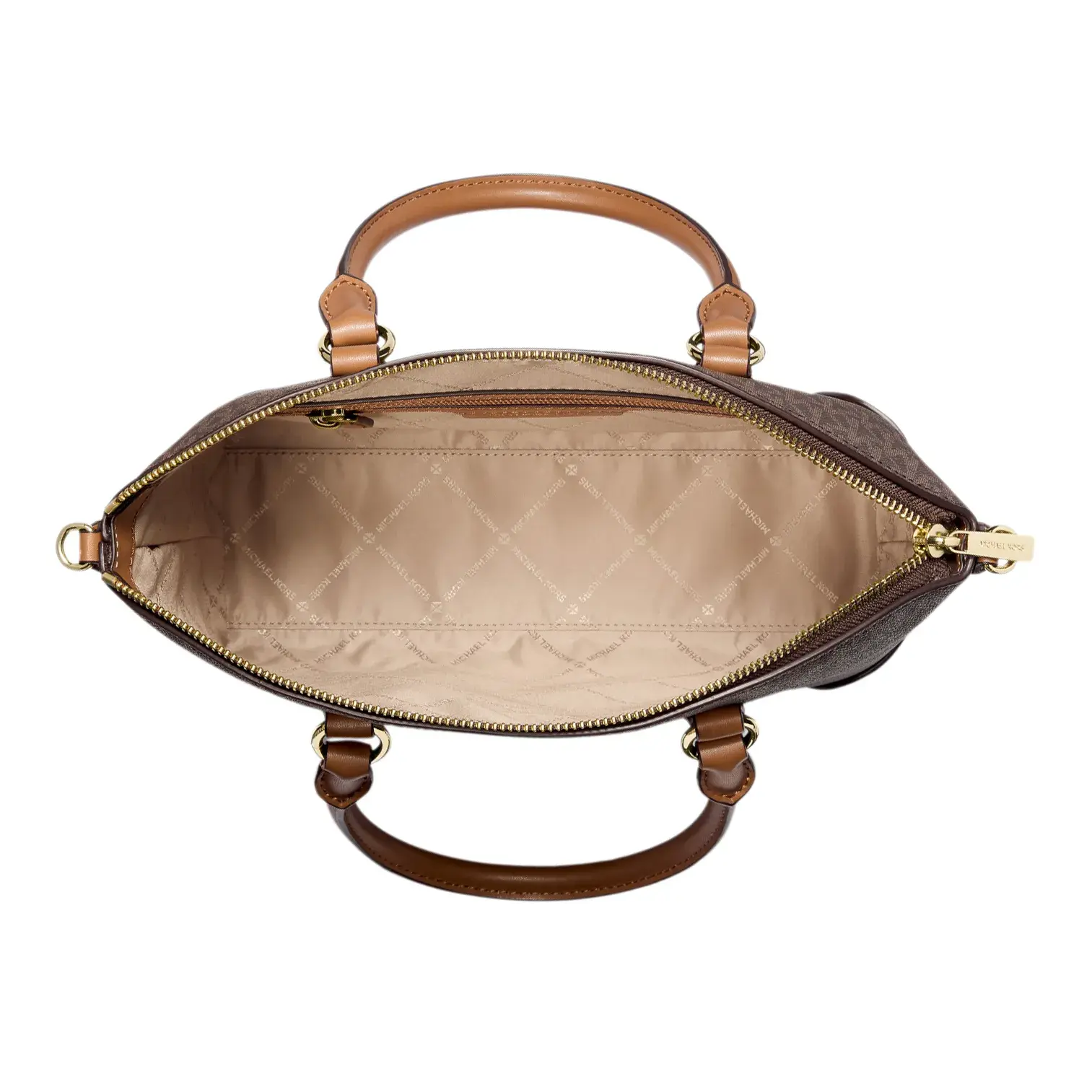Dome Satchel Tasche mit Signaturmuster