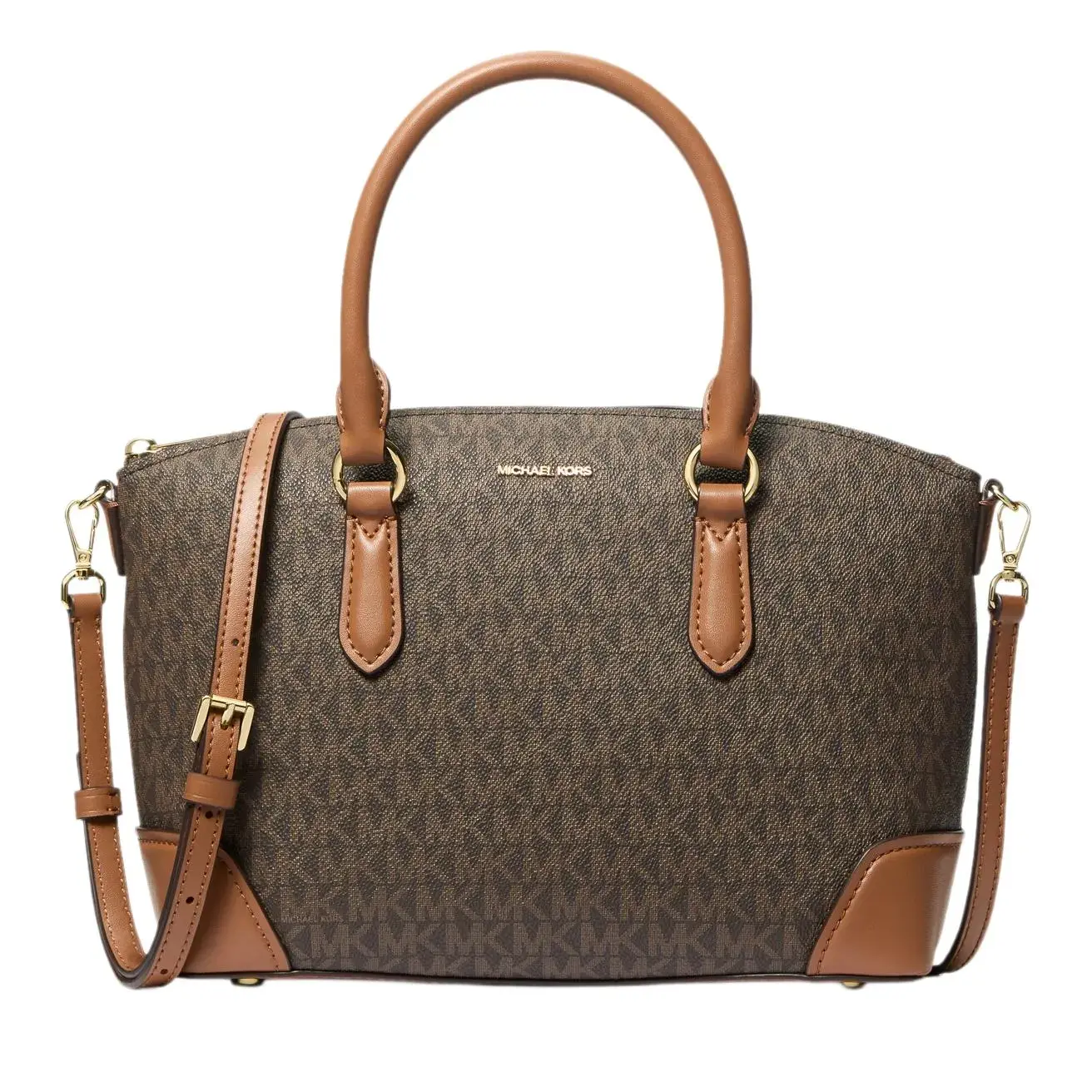 Dome Satchel Tasche mit Signaturmuster