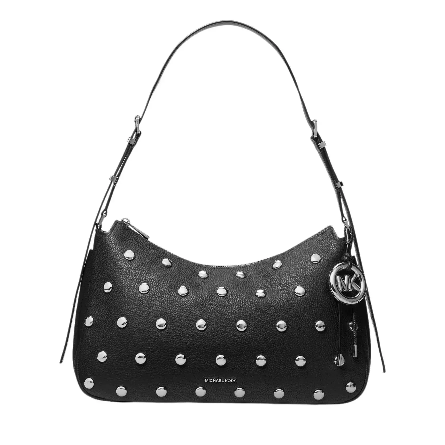 Leder-Hobo-Tasche mit Nieten