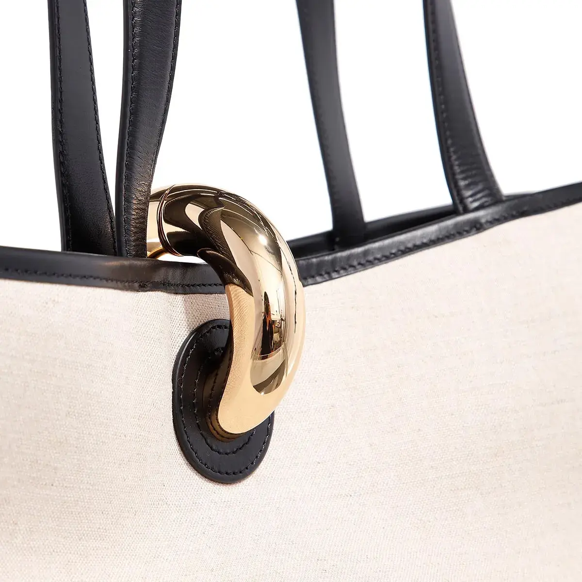 Tote Bag aus Canvas mit goldfarbener Hardware