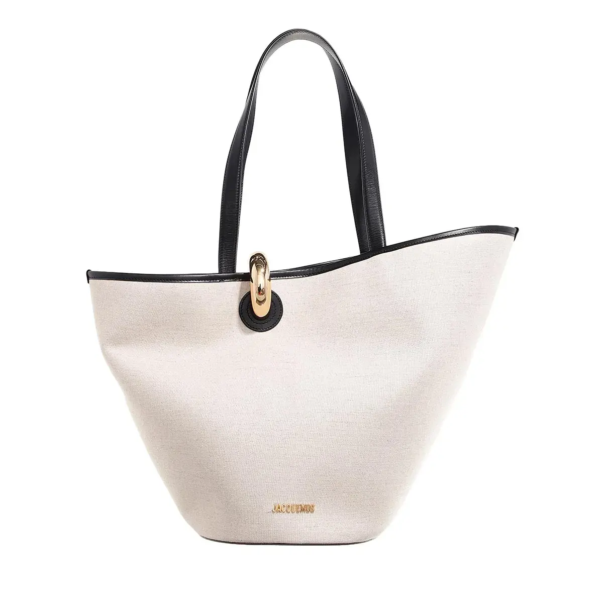 Tote Bag aus Canvas mit goldfarbener Hardware
