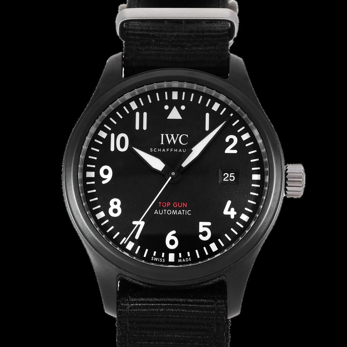 Schwarze Top Gun Automatische Fliegeruhr
