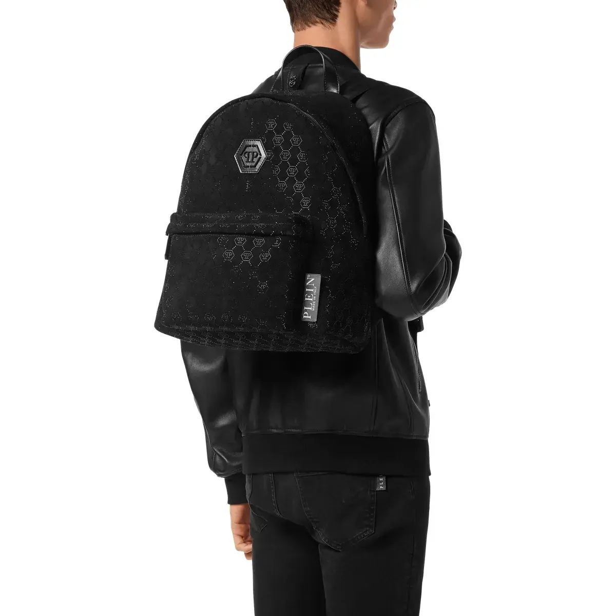 Mode-Rucksack mit Monogramm-Verzierung